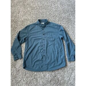LL Bean Wicked Good Flannel Shirt Mens Large Regular Green Traditional Fit *READ
